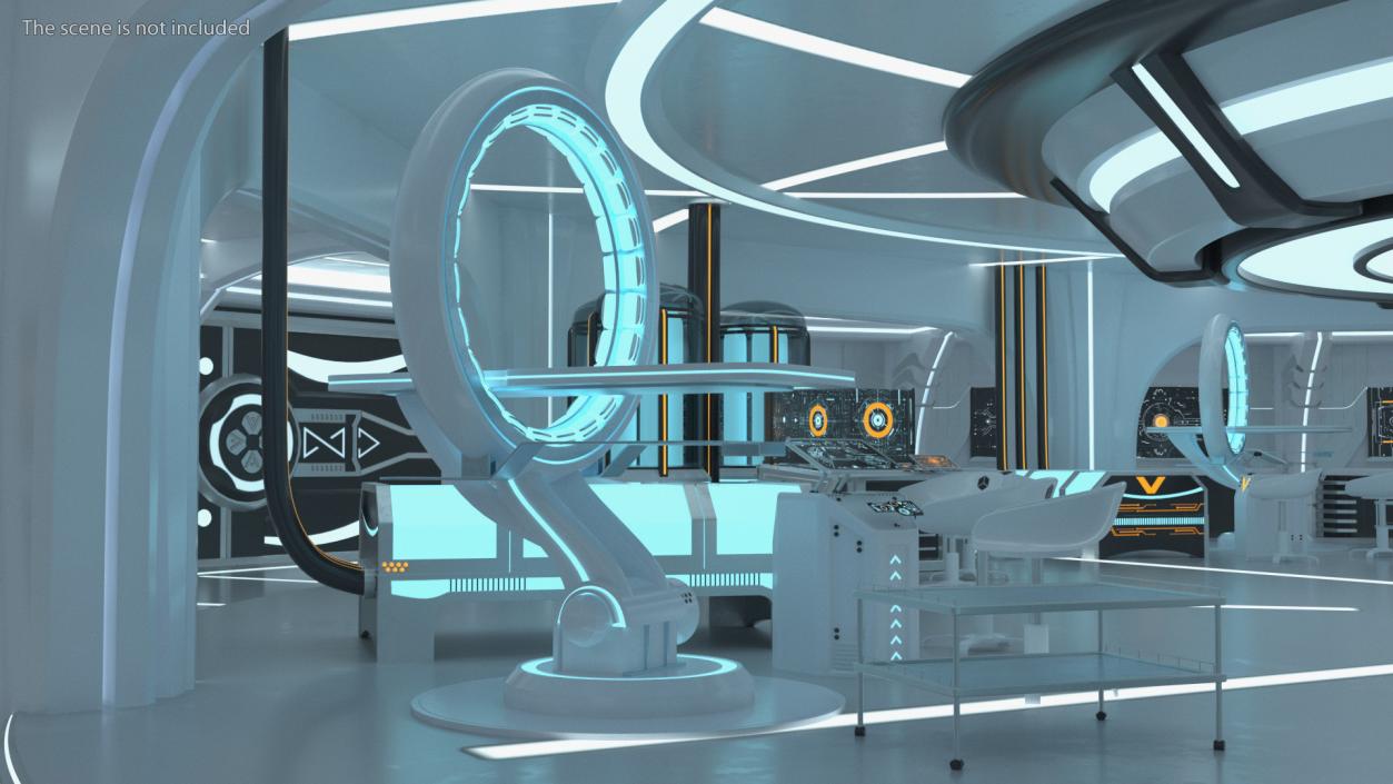 Futuristic First aid Clinic Equipment 3D