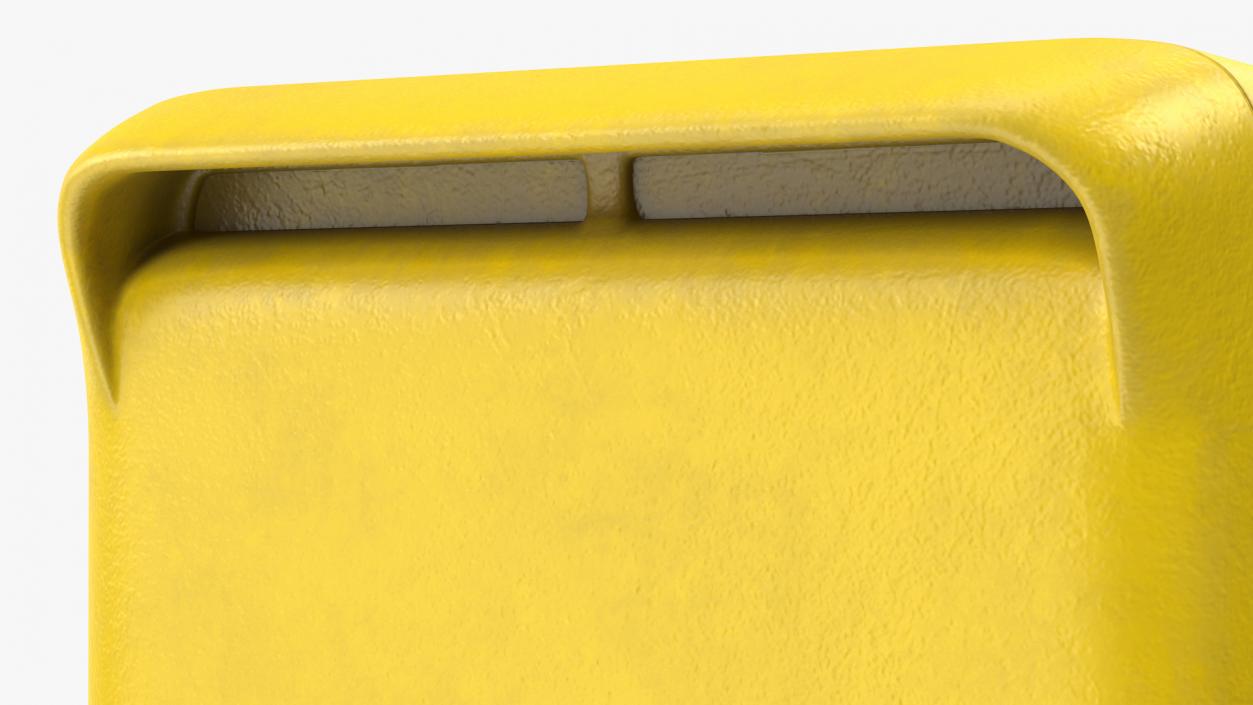 3D model Yellow Metal Mailbox Post