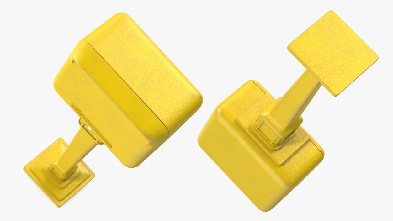 3D model Yellow Metal Mailbox Post