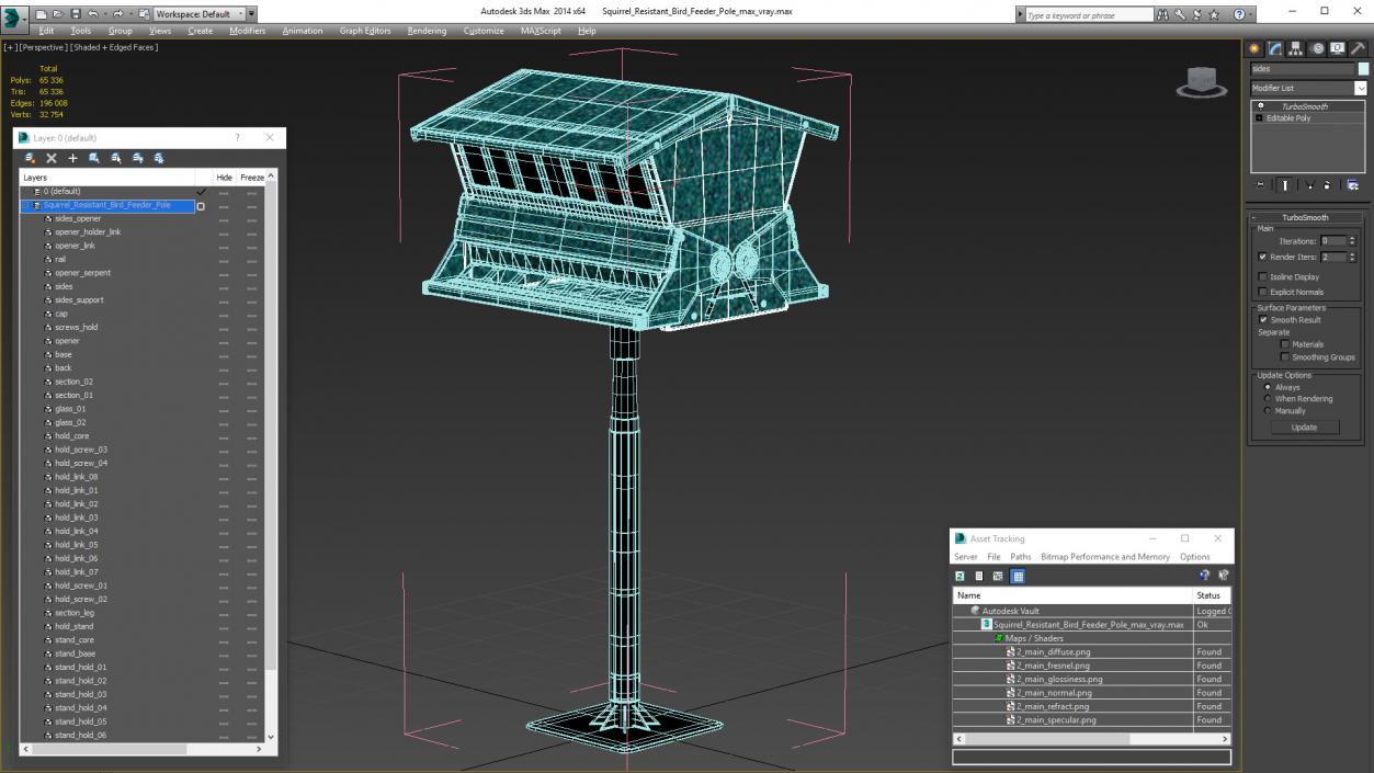 3D model Squirrel Resistant Bird Feeder Pole