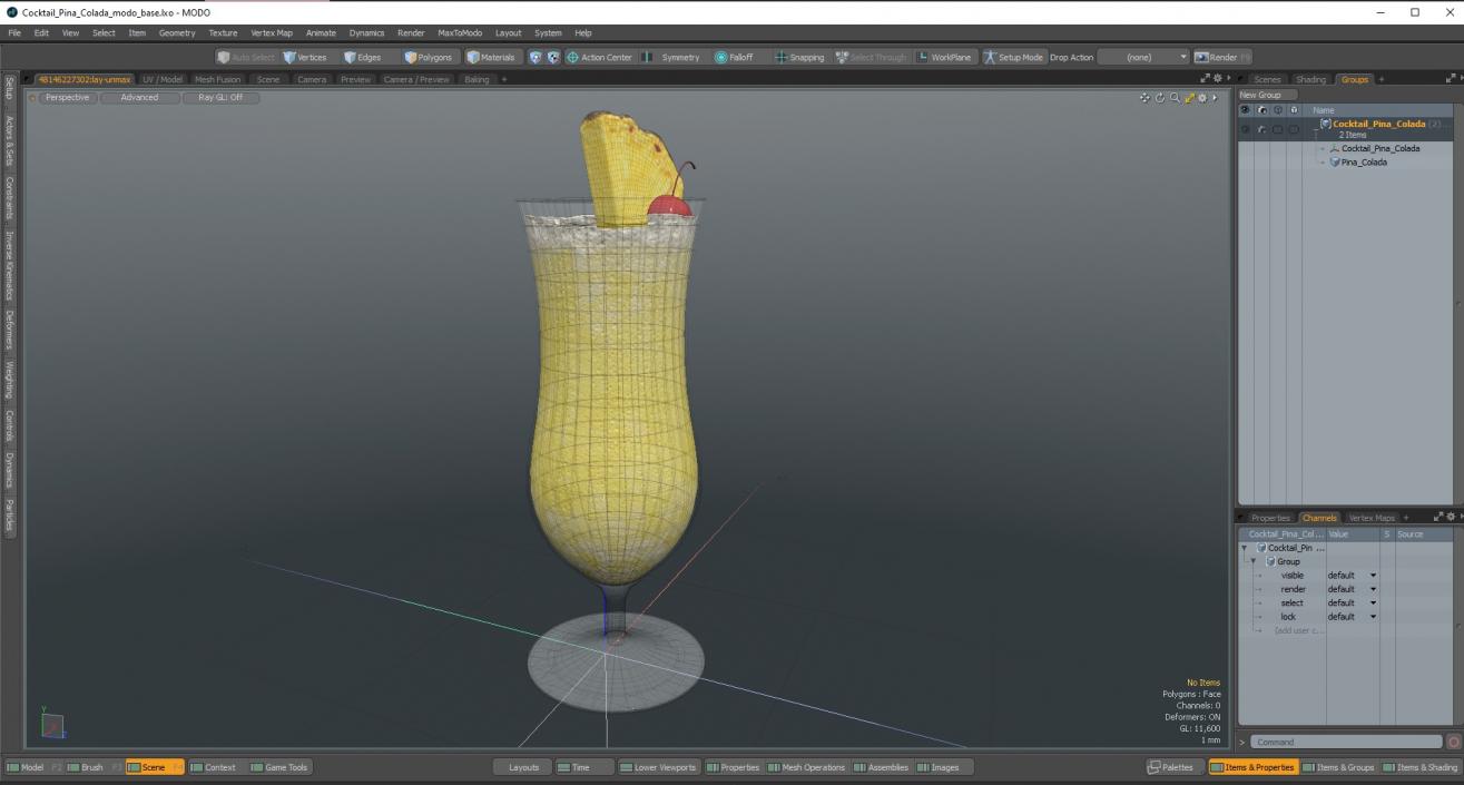 3D model Cocktail Pina Colada