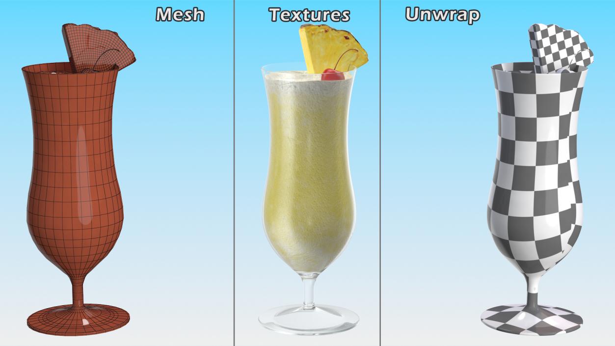 3D model Cocktail Pina Colada