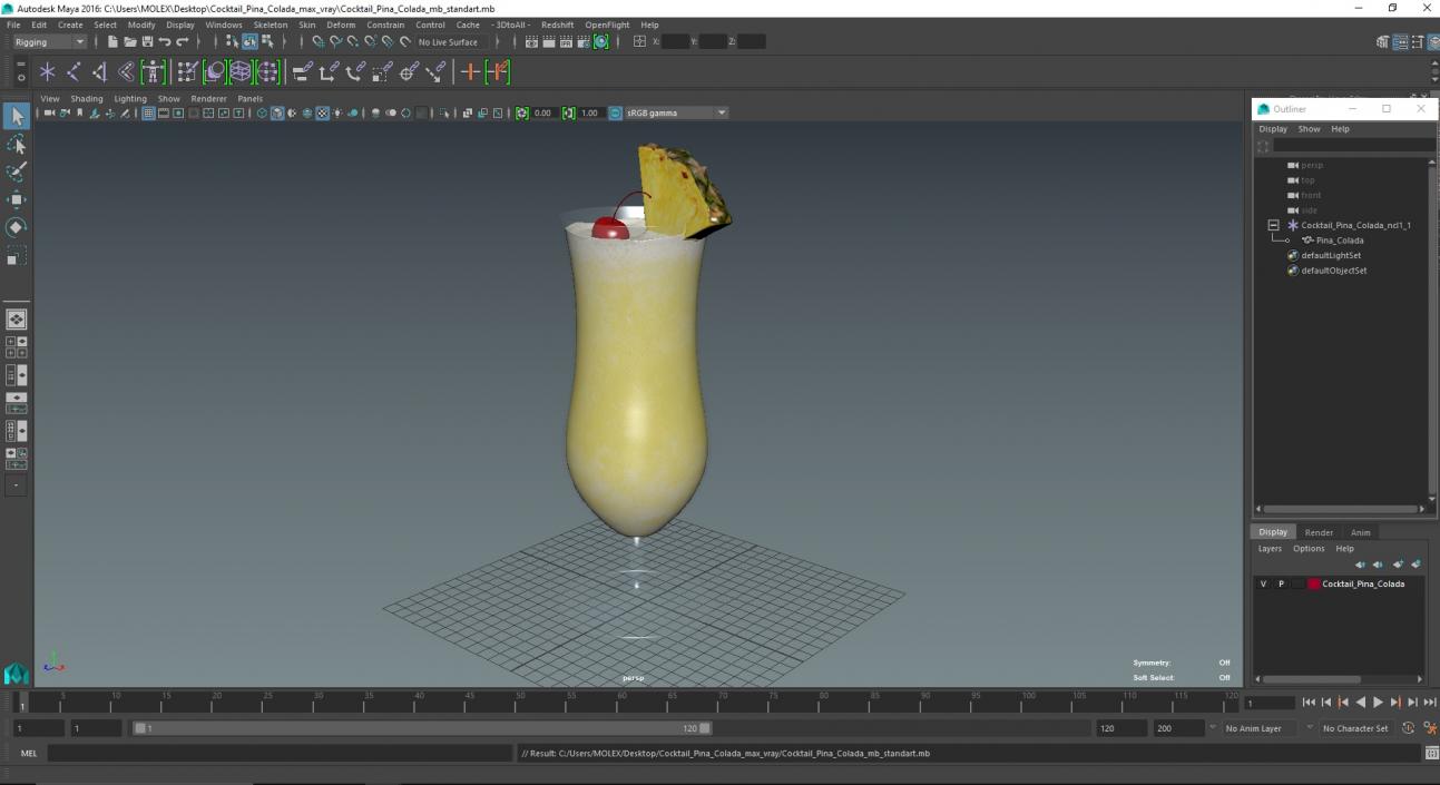 3D model Cocktail Pina Colada