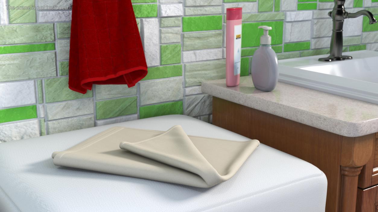 Folded Bath Towel 2 3D model