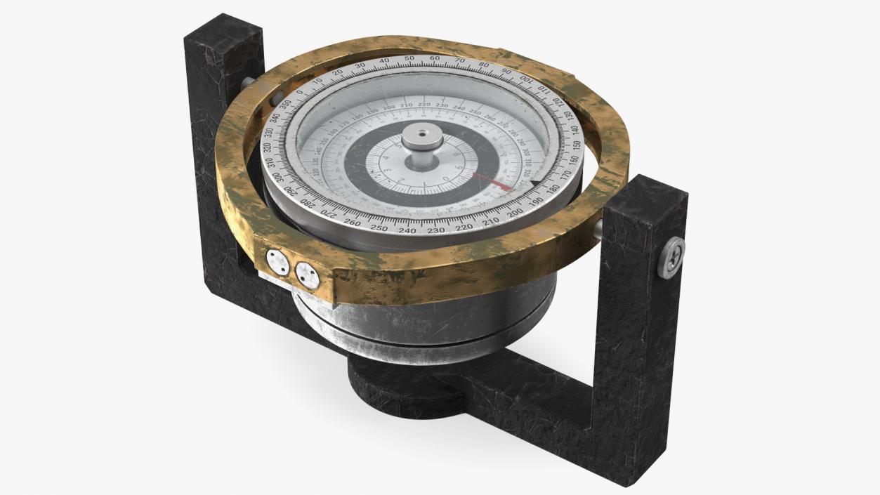 3D Steel Old Compass for Ship