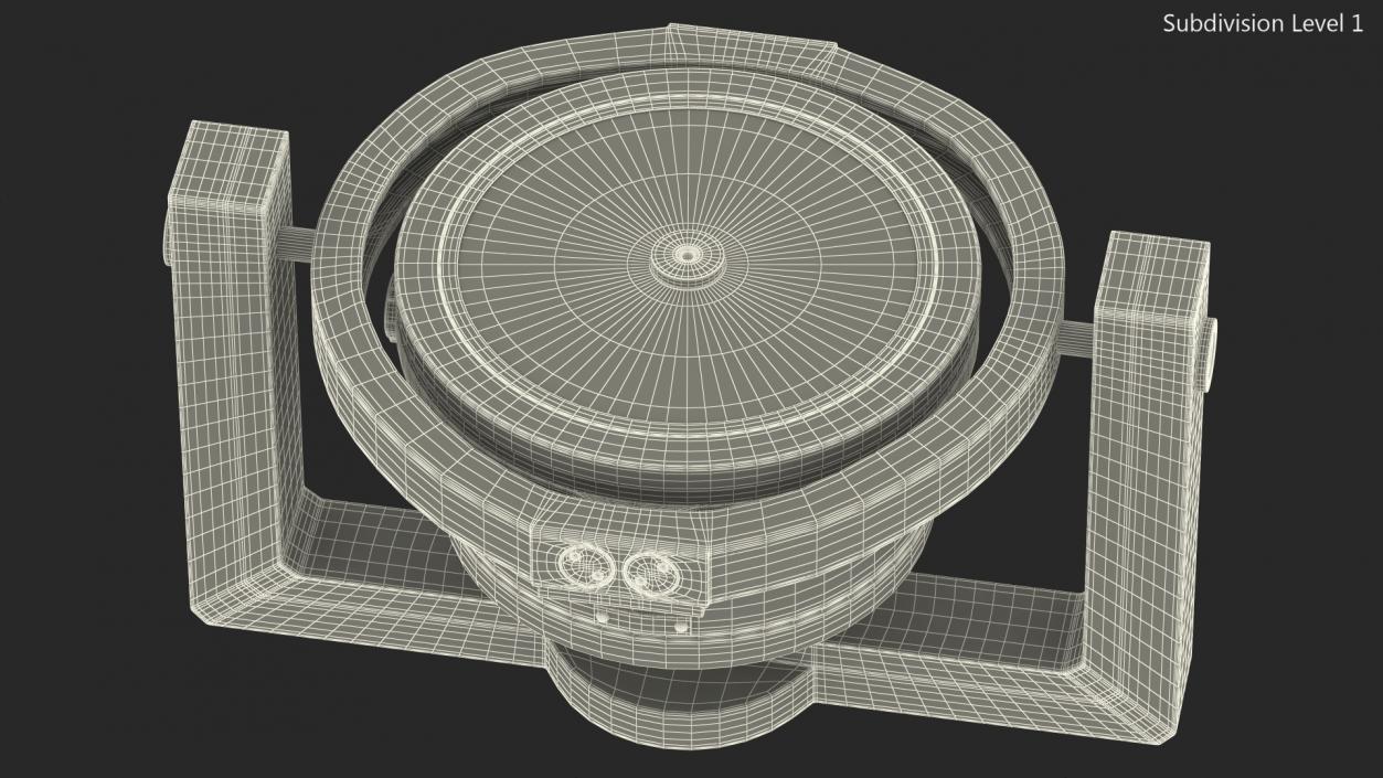 3D Steel Old Compass for Ship