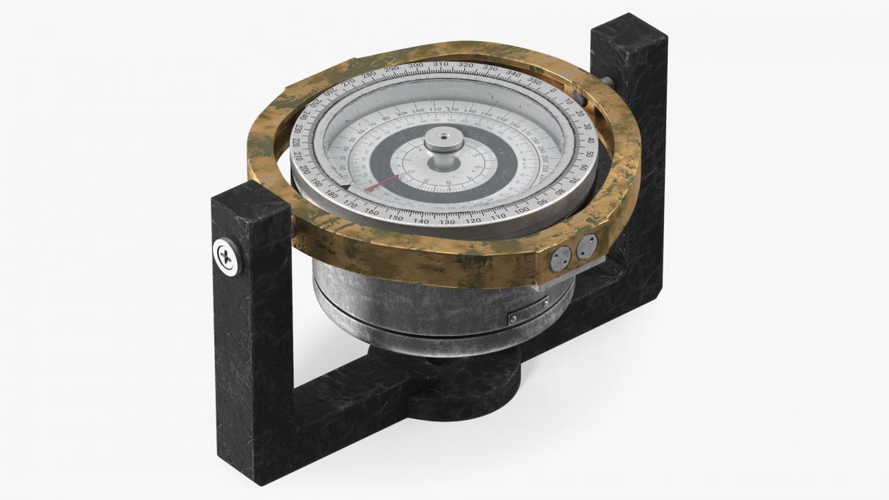 3D Steel Old Compass for Ship