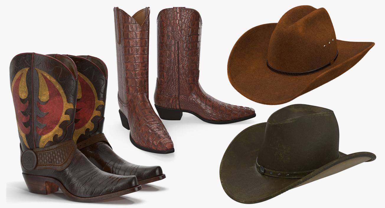 3D model Cowboy Clothes Collection