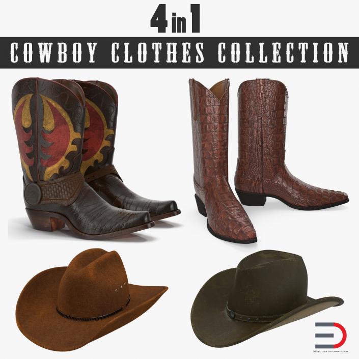 3D model Cowboy Clothes Collection