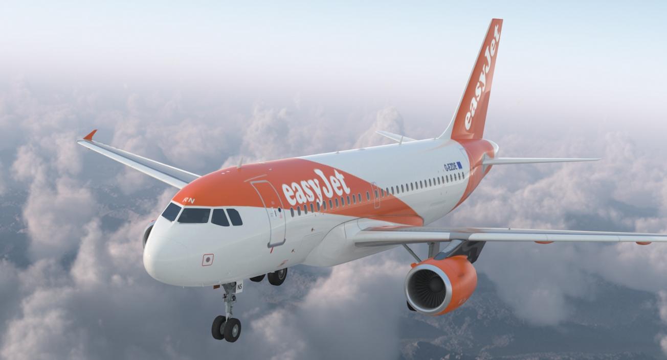 Airbus A319 EasyJet Airline 3D