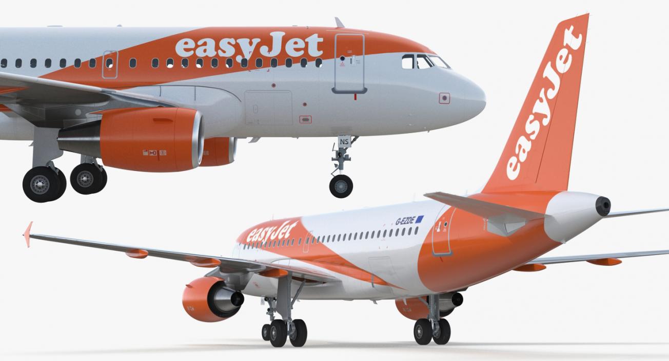 Airbus A319 EasyJet Airline 3D