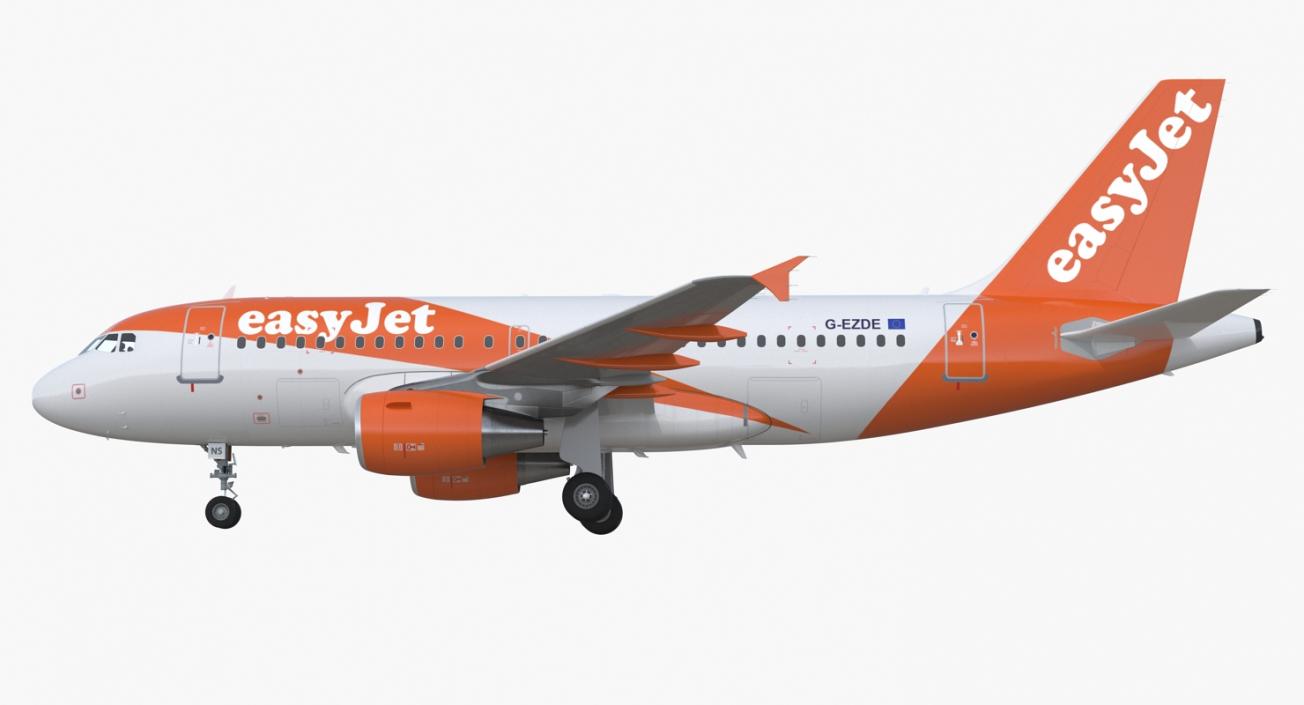 Airbus A319 EasyJet Airline 3D