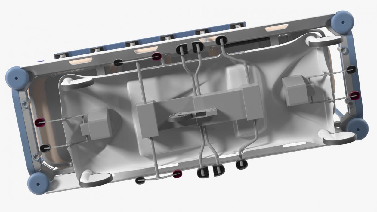 3D Emergency Transport Bed with Patient