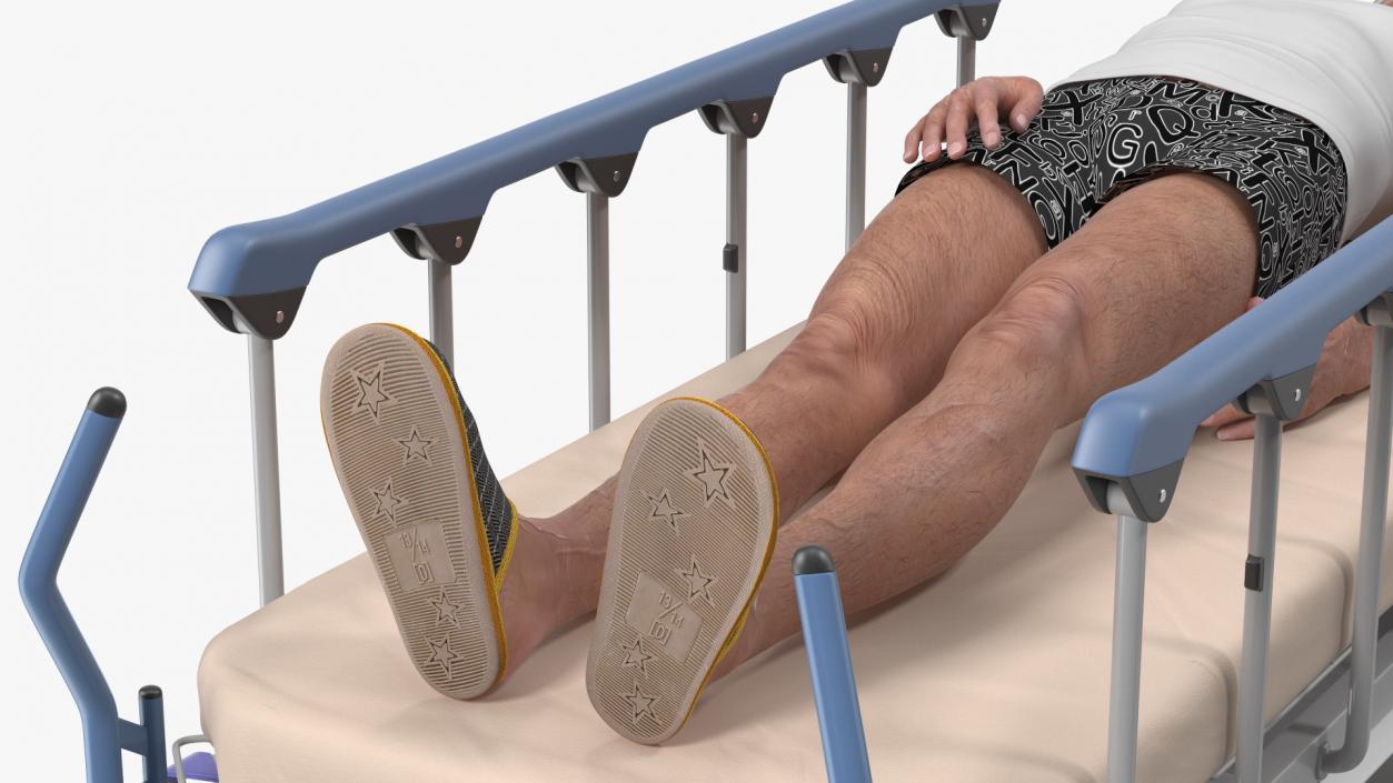 3D Emergency Transport Bed with Patient