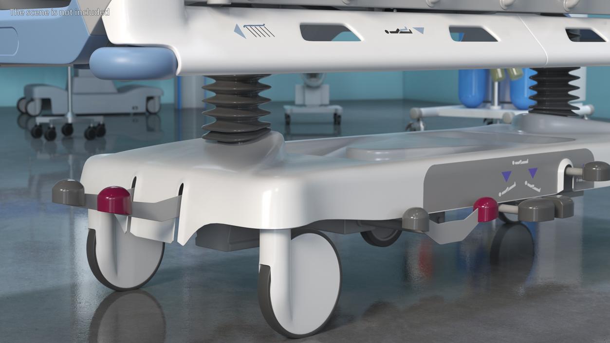 3D Emergency Transport Bed with Patient