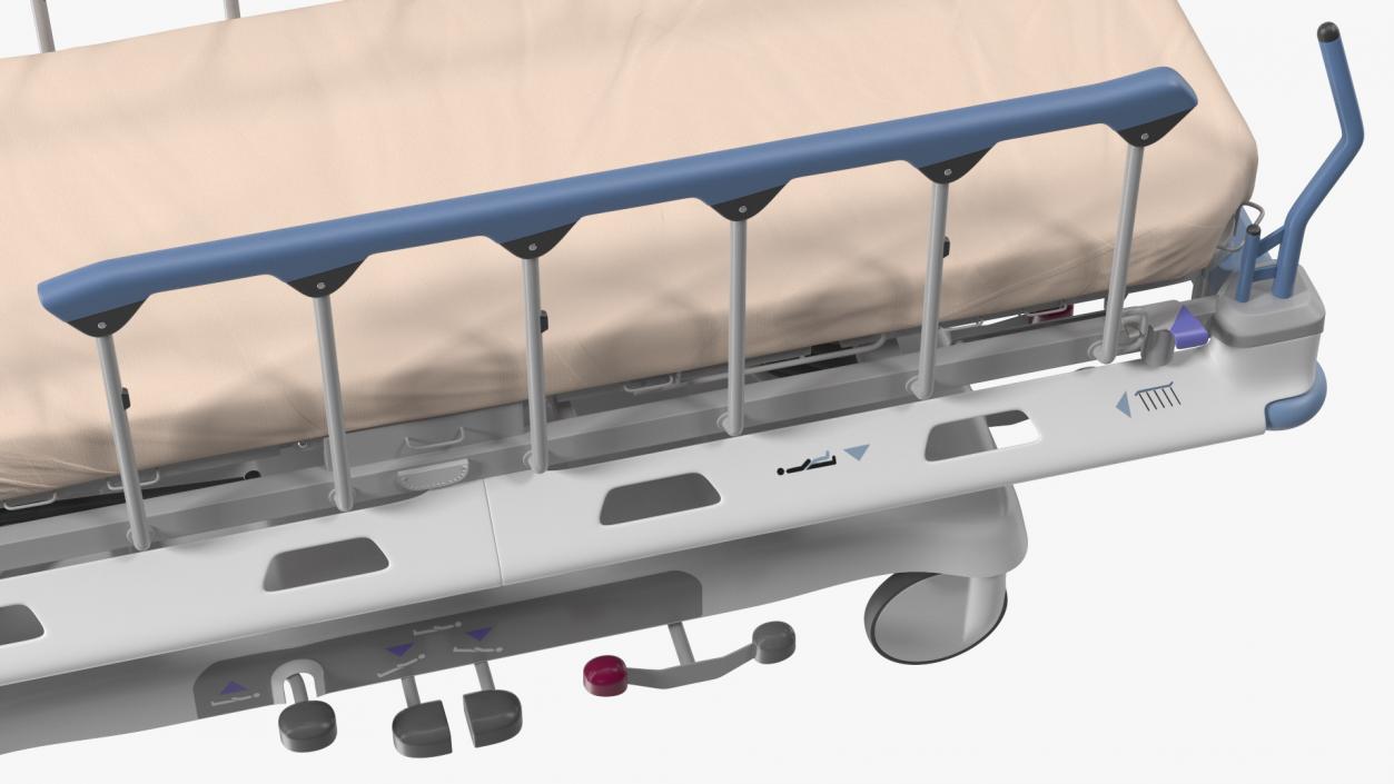 3D Emergency Transport Bed with Patient