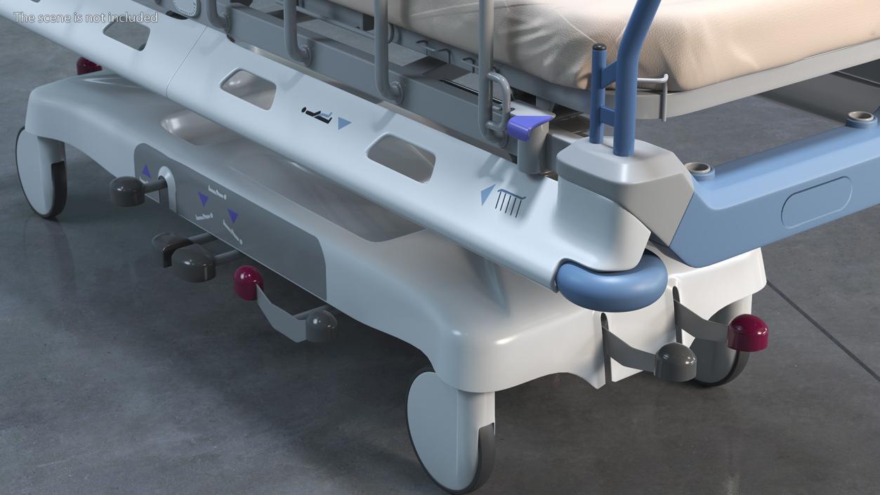 3D Emergency Transport Bed with Patient