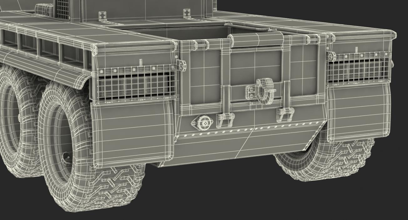 3D Alvis Supacat Mk2 Desert Rigged