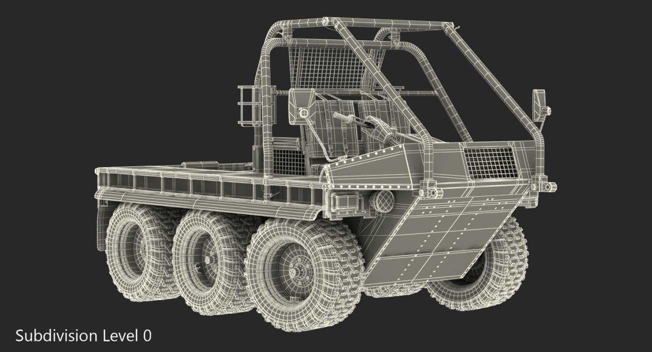 3D Alvis Supacat Mk2 Desert Rigged