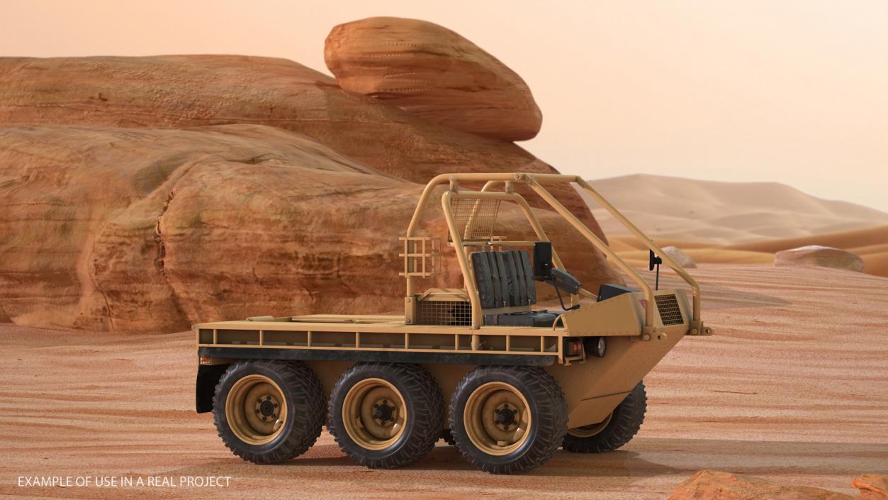 3D Alvis Supacat Mk2 Desert Rigged