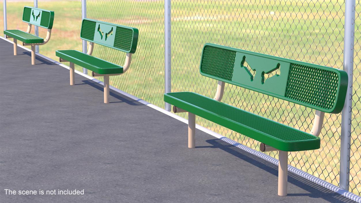 Bench for Dog Training Park 3D