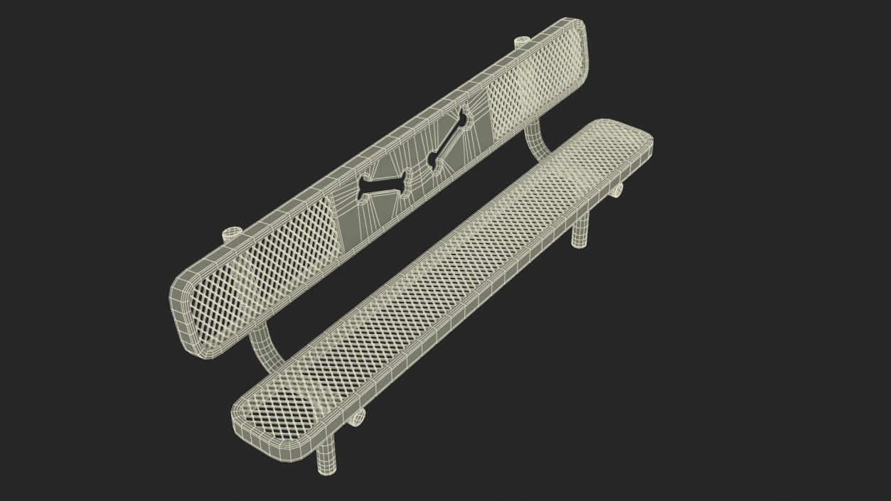 Bench for Dog Training Park 3D