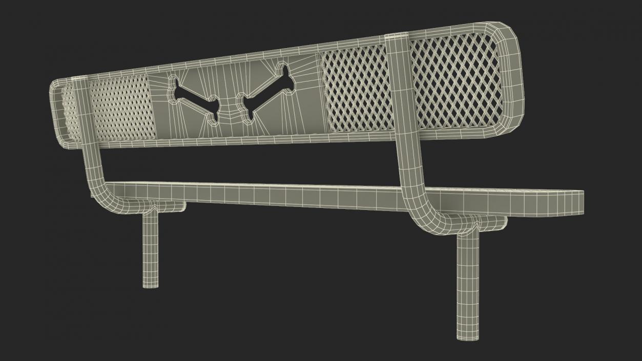 Bench for Dog Training Park 3D