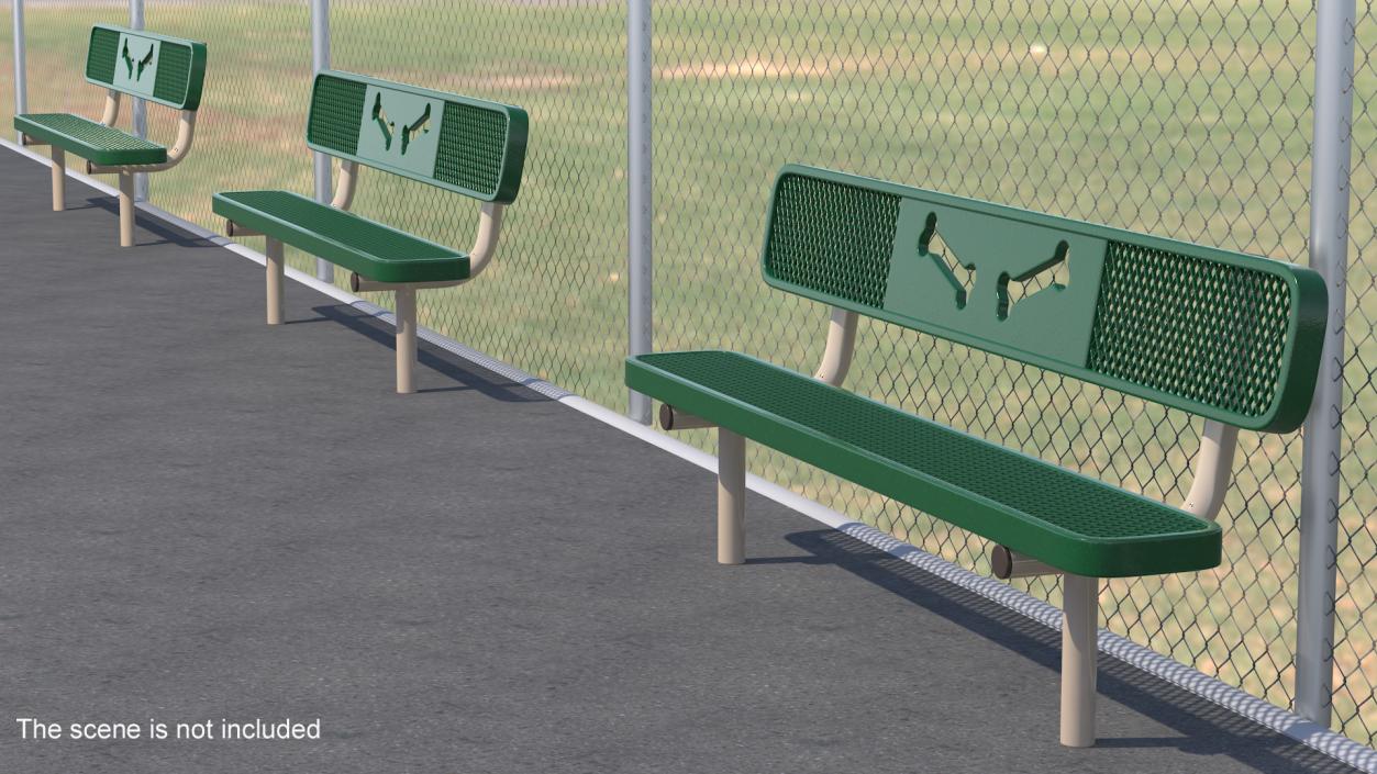 Bench for Dog Training Park 3D