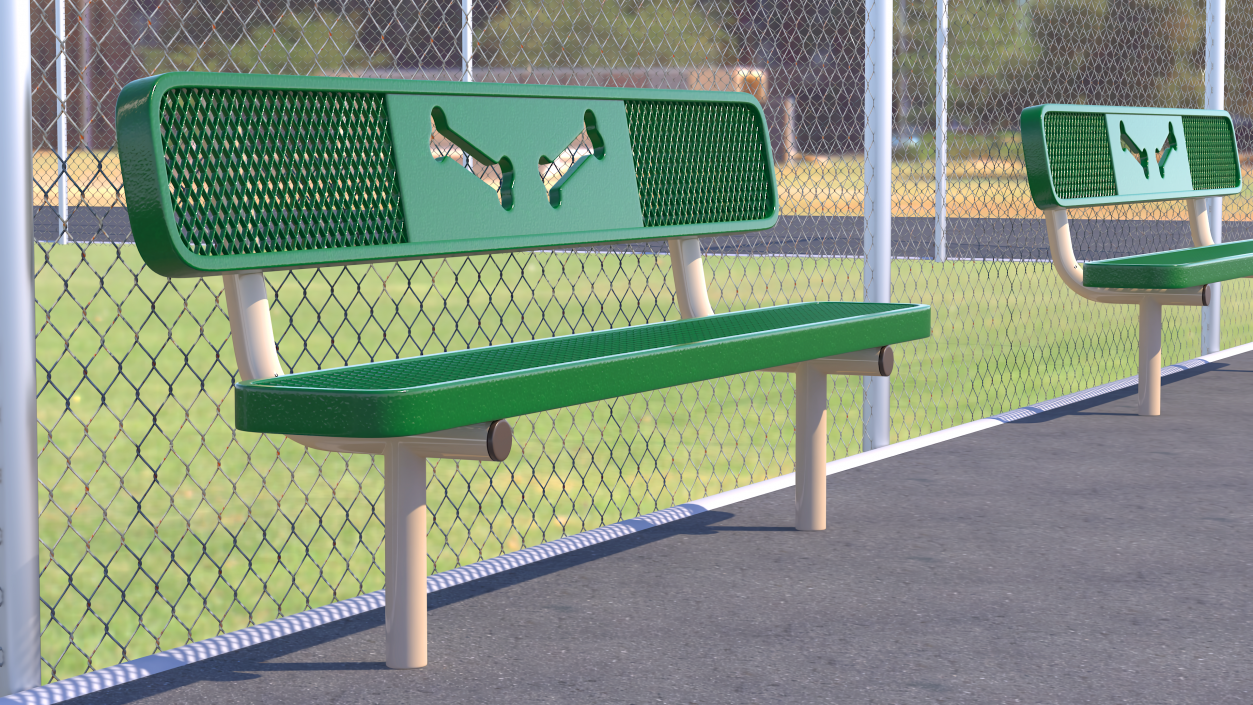 Bench for Dog Training Park 3D