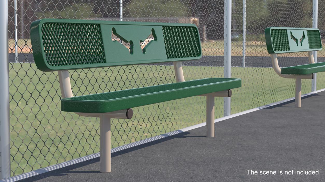 Bench for Dog Training Park 3D