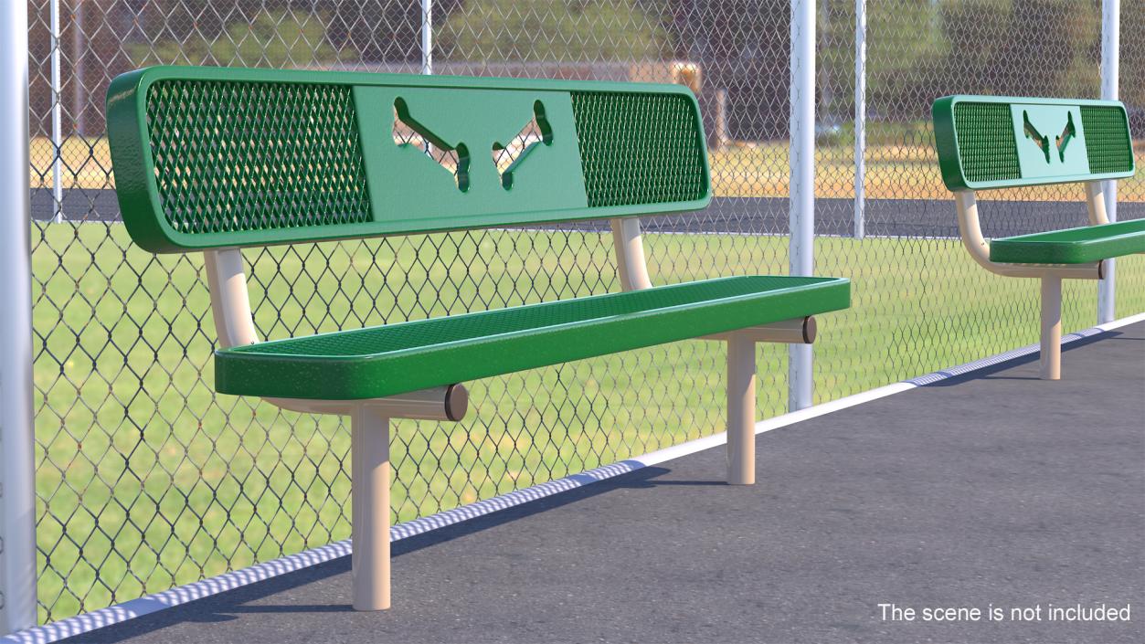 Bench for Dog Training Park 3D