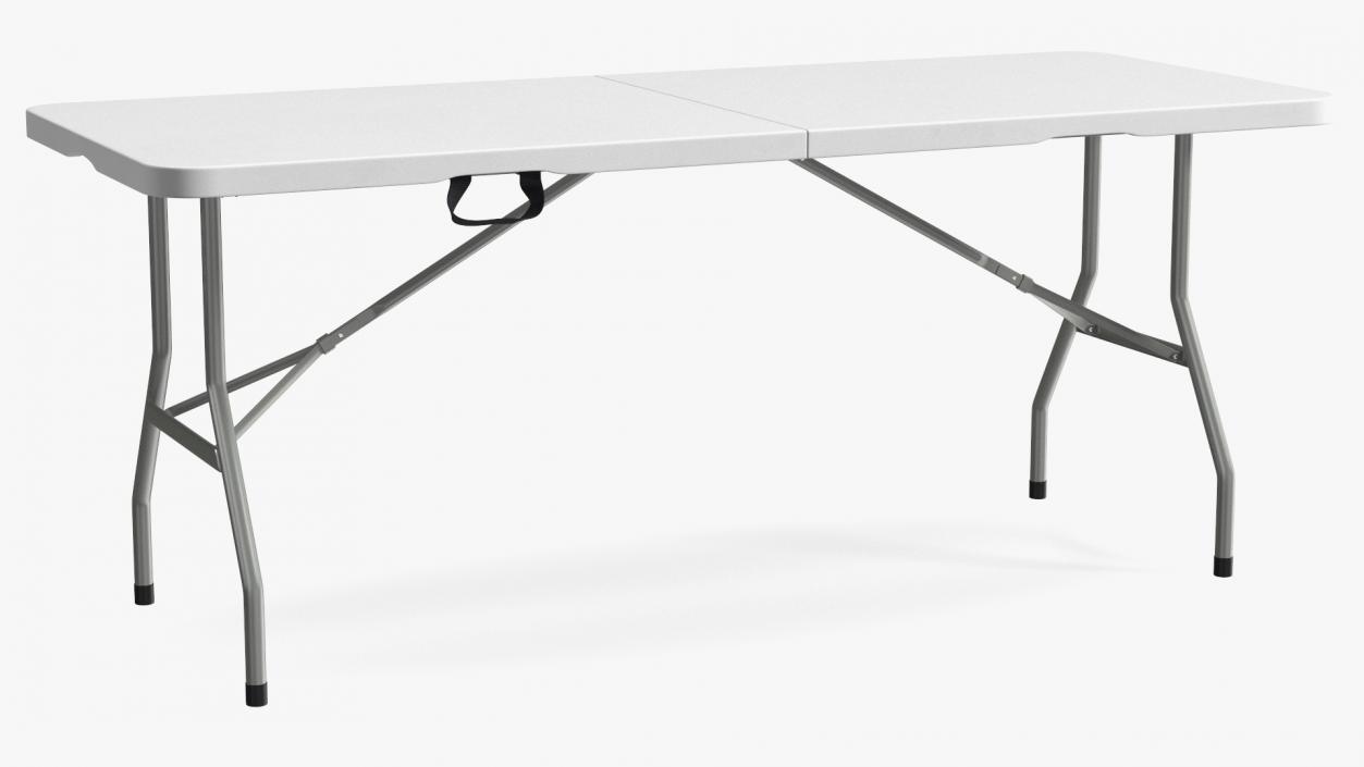 White Folding Table 3D model