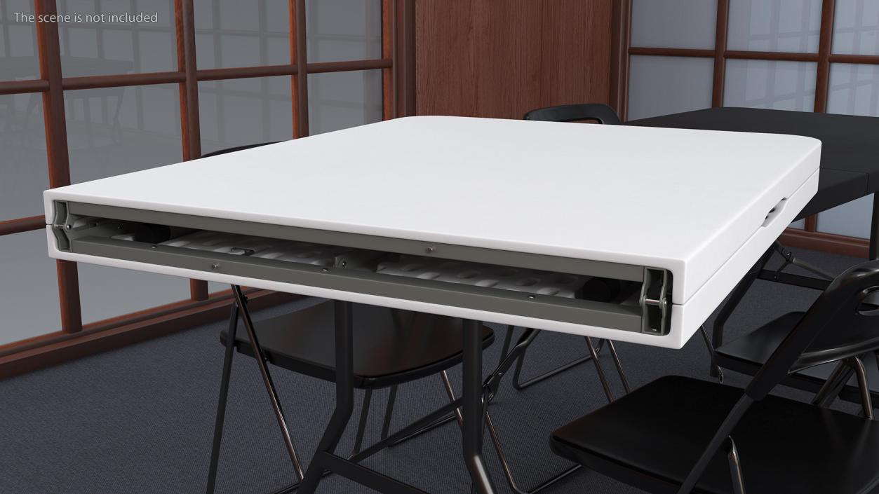 White Folding Table 3D model