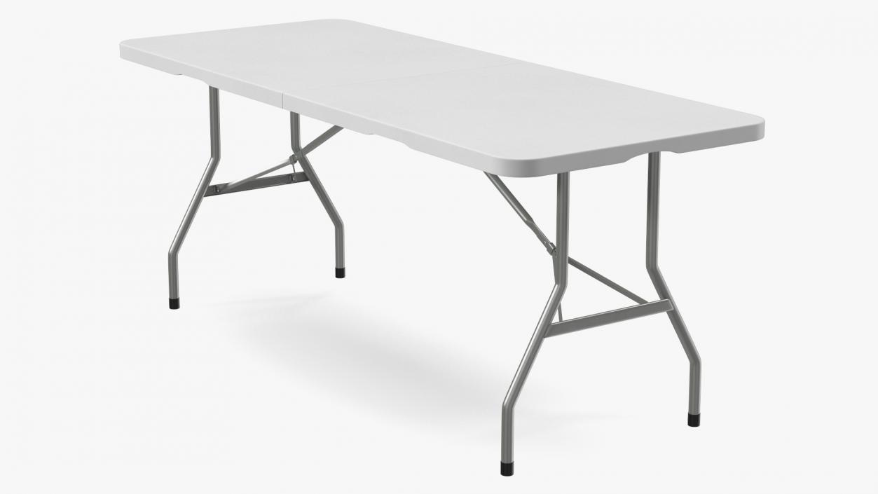 White Folding Table 3D model