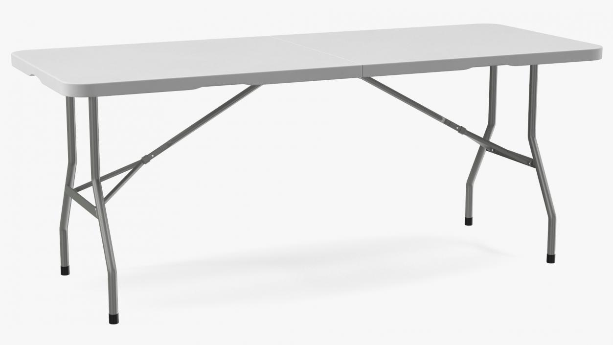 White Folding Table 3D model