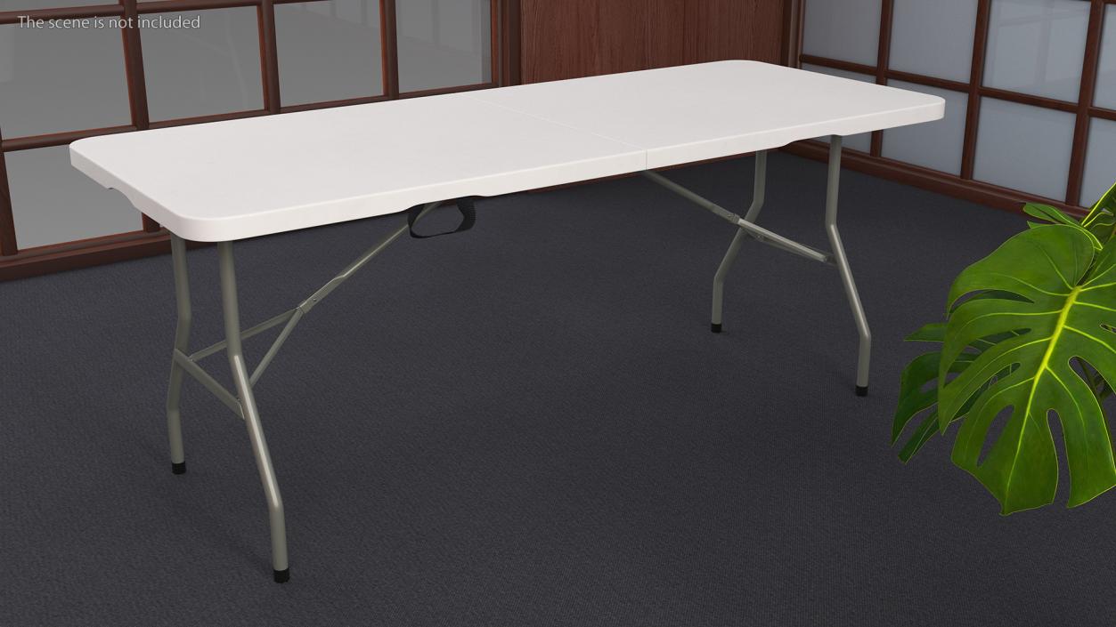 White Folding Table 3D model