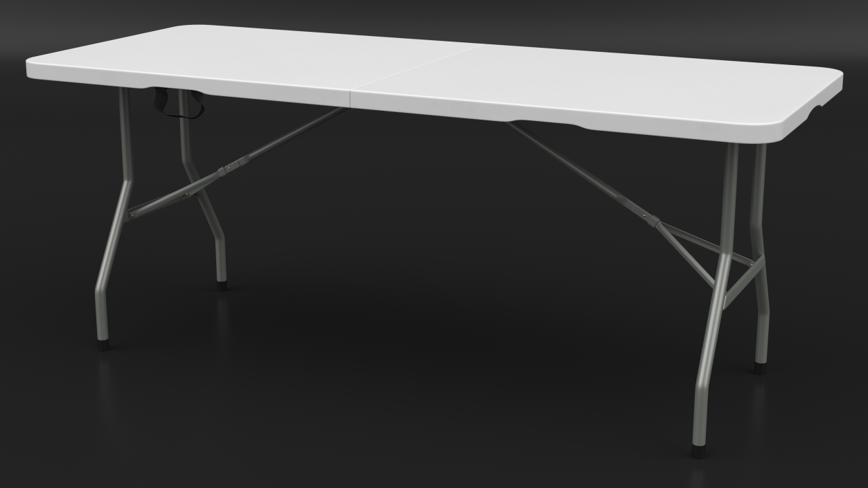 White Folding Table 3D model