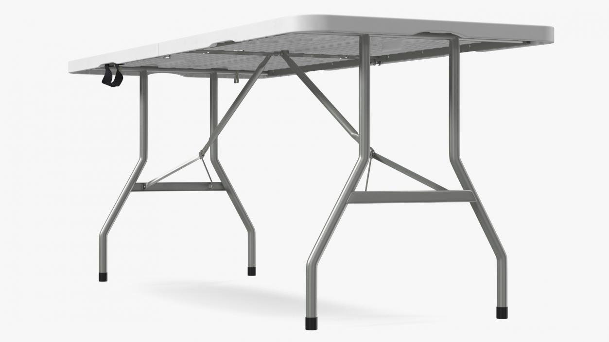 White Folding Table 3D model