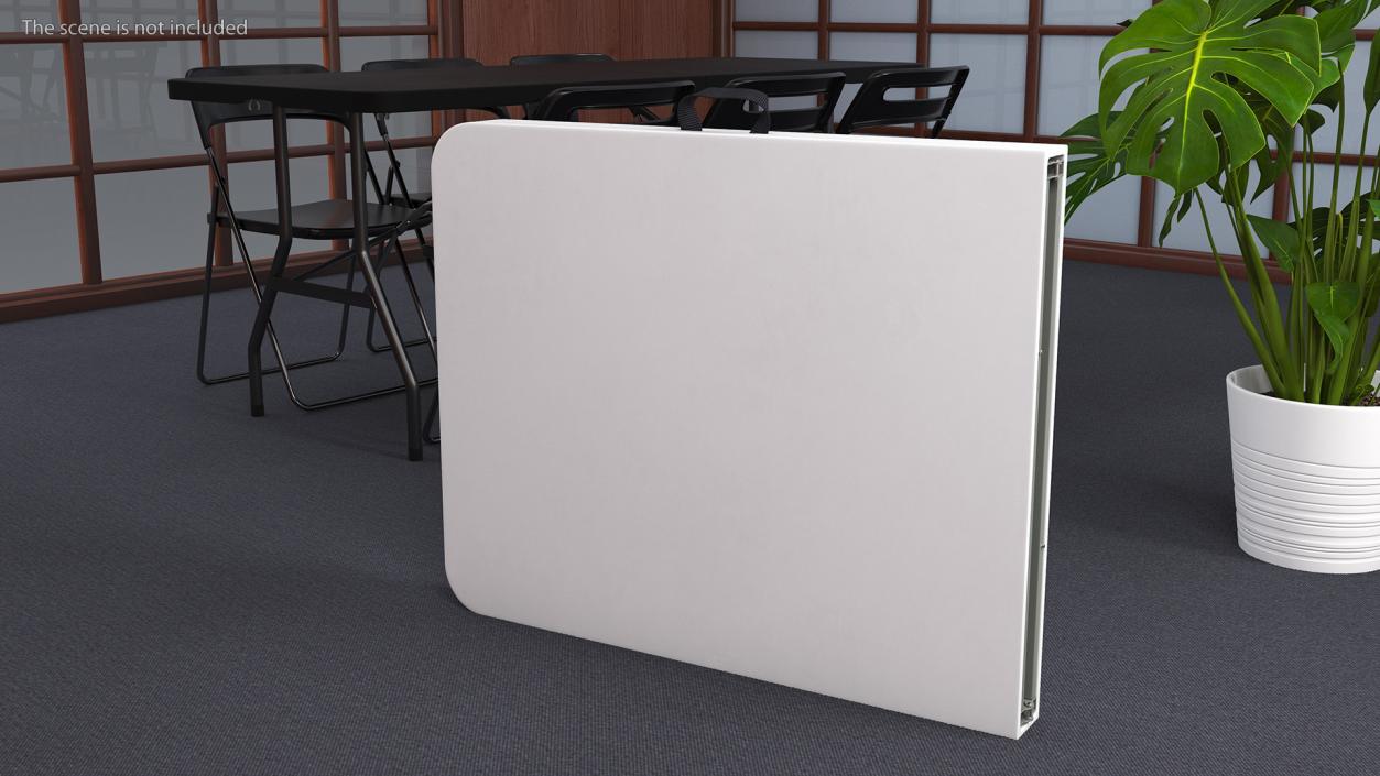 White Folding Table 3D model