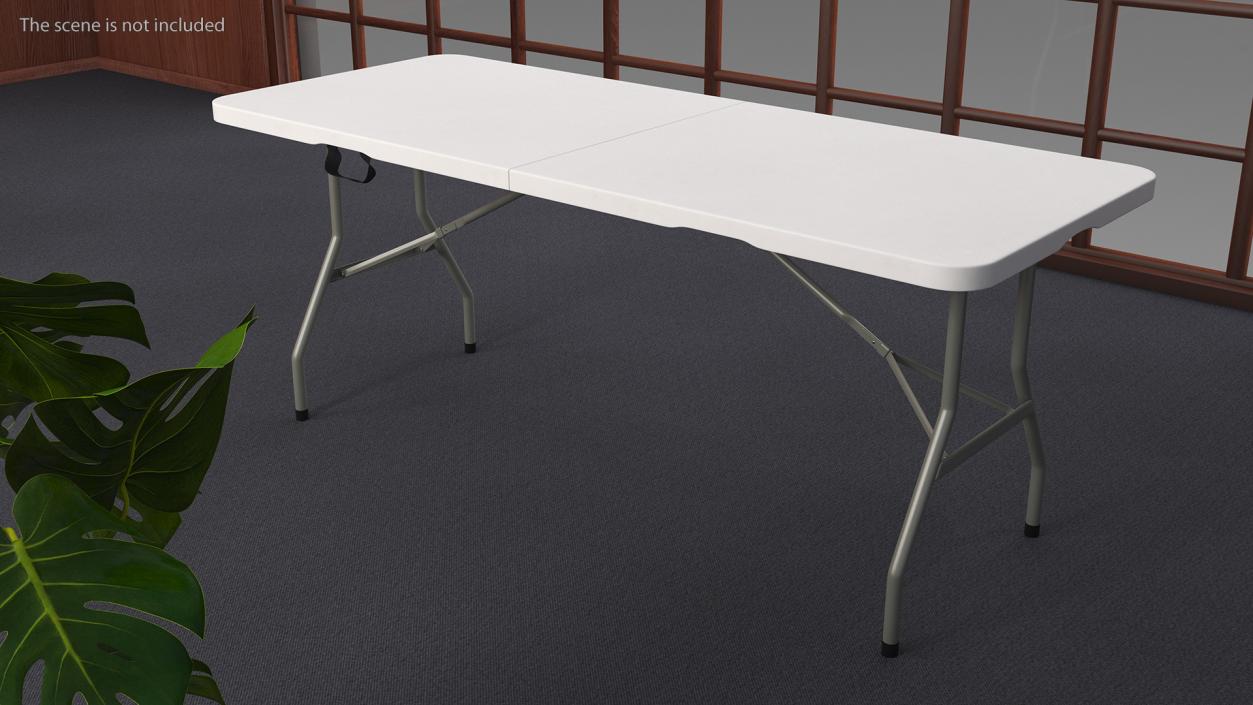 White Folding Table 3D model