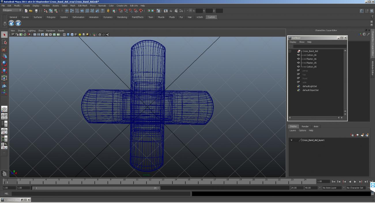 Cross Band Aid 3D model