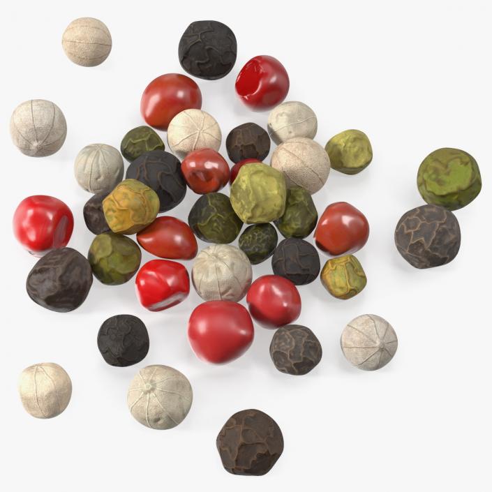 3D Dried Peppercorns Mix