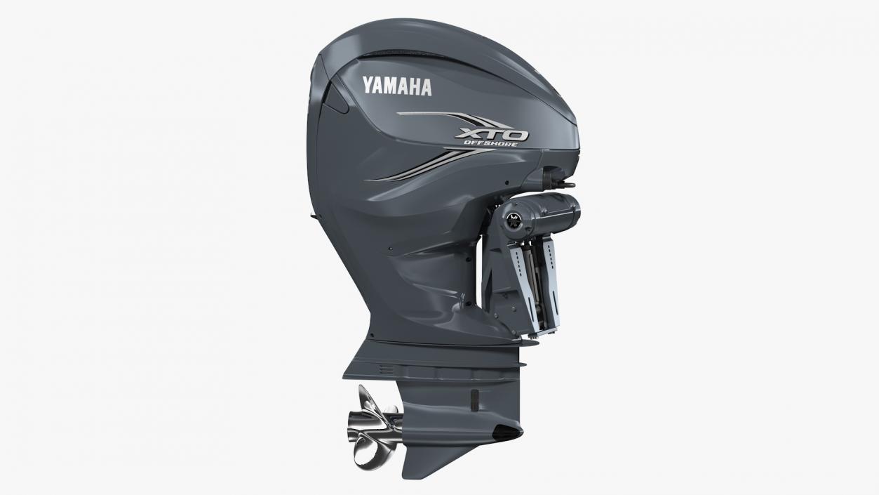 Yamaha XTO Offshore F425A Outboard Motor Rigged 3D