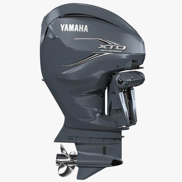 Yamaha XTO Offshore F425A Outboard Motor Rigged 3D