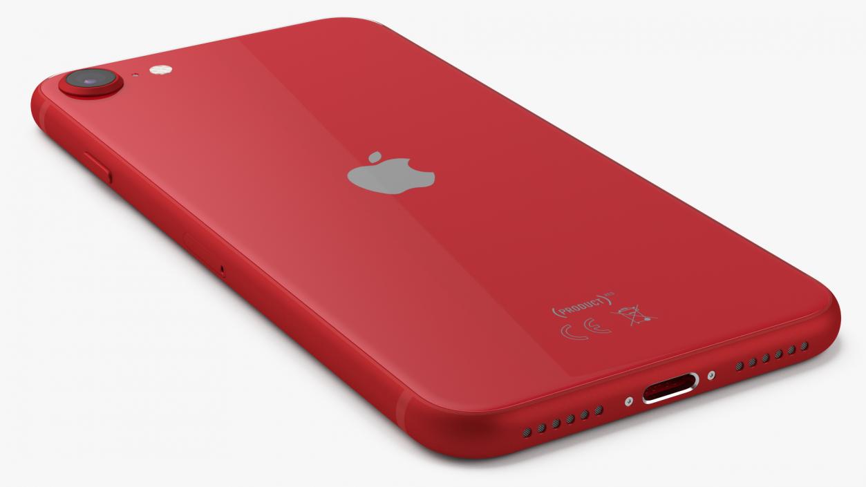 3D iPhone SE 2020 Red model