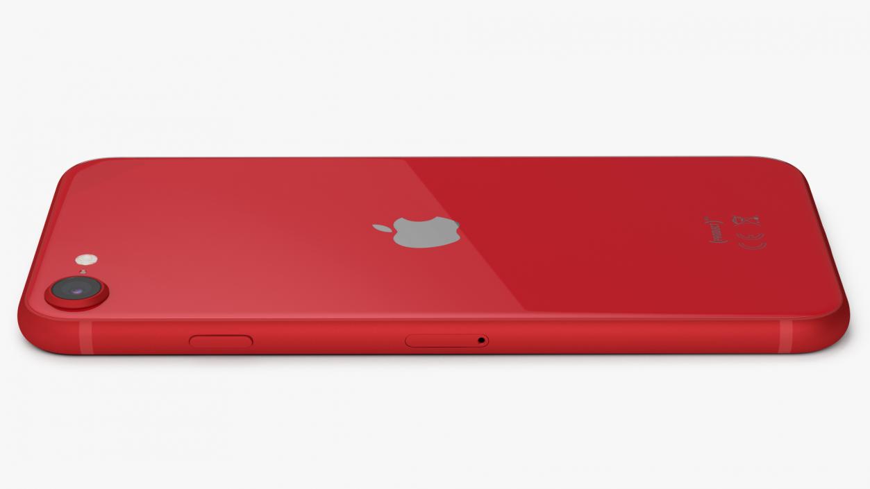 3D iPhone SE 2020 Red model