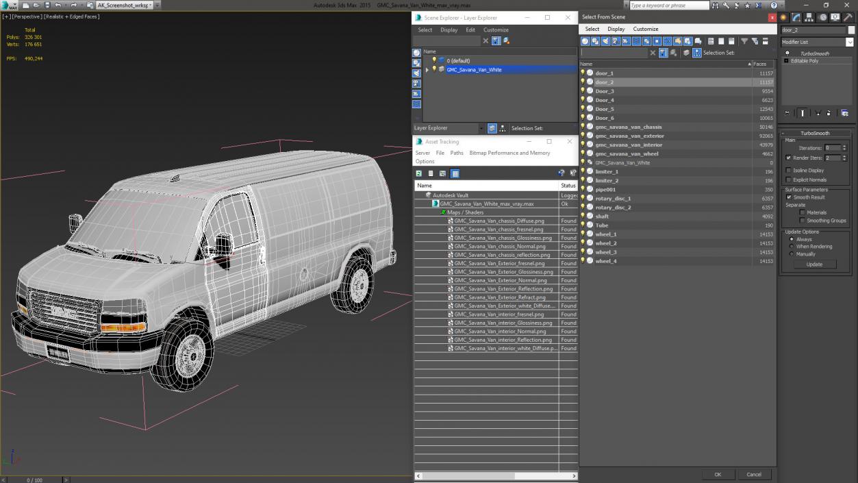 3D model GMC Savana Van White