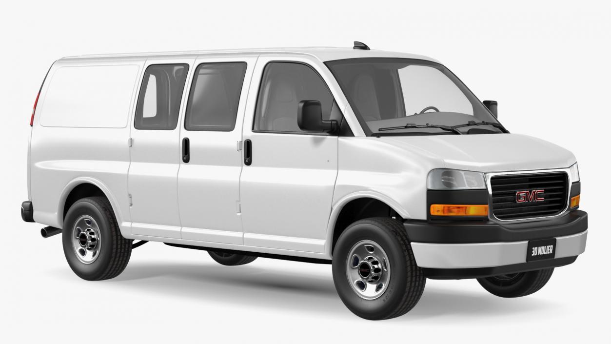 3D model GMC Savana Van White