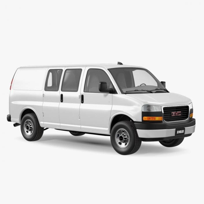 3D model GMC Savana Van White