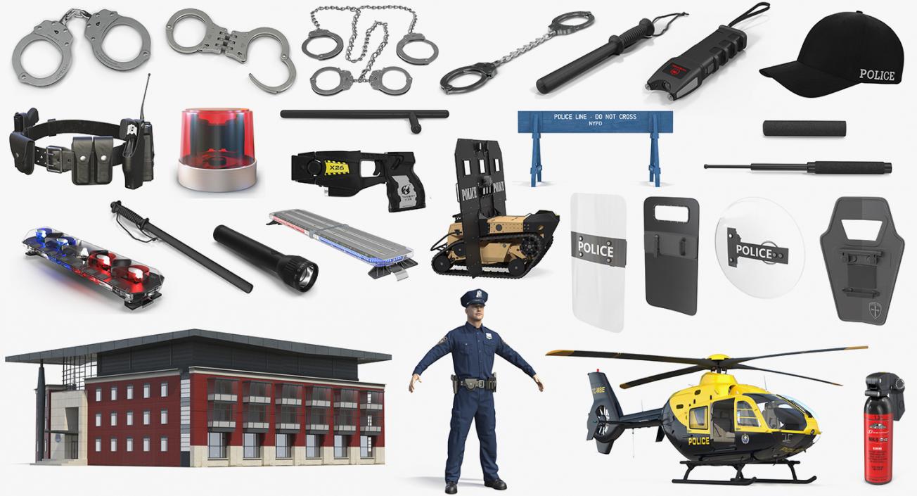 3D Police Big Collection 3 model